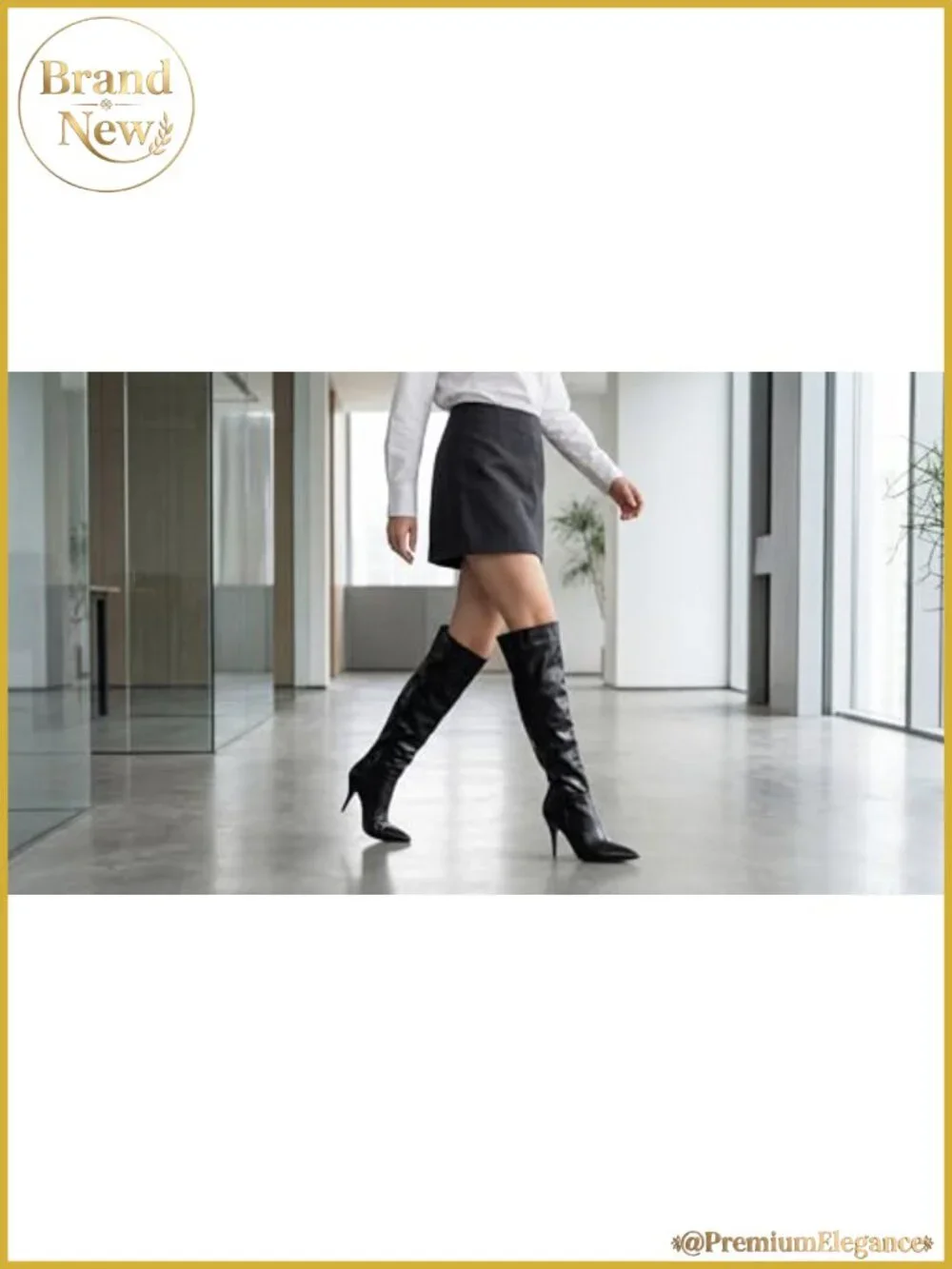 Women's Over the Knee Boots Pointed Toe Stiletto Heel Slip On Tall Boots for